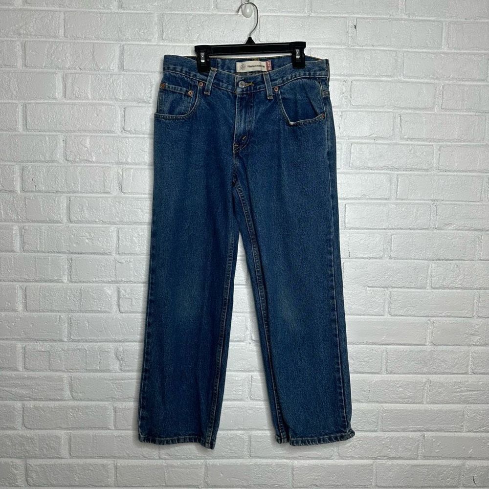 Levis 550 Relaxed Fit Straight Jeans Size 10 Husky 30x26
